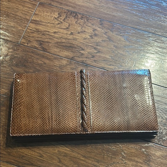 Vintage Genuine snake skin clutch made in Argentina - Picture 2 of 13